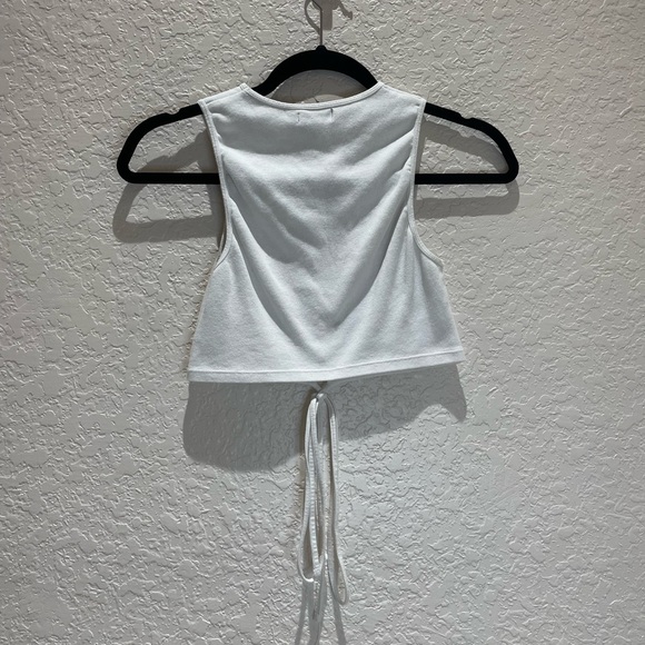 MOTEL ROCKS Clias Top Rib in White - Picture 3 of 4